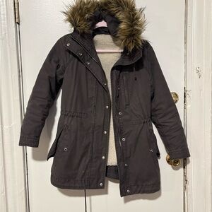 Vintage Y2K vibes 2 in one Gap removable Sherpa lined coat xs